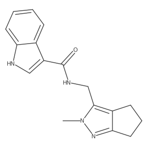 N-((2-methyl-2,4,5,6-tetrahydrocyclopenta[c]pyrazol-3-yl)methyl)-1H-indole-3-carboxamide Structure