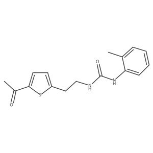 1-(2-(5-Acetylthiophen-2-yl)ethyl)-3-(o-tolyl)urea结构式