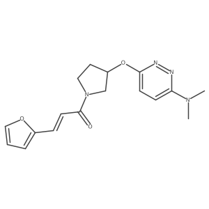 (E)-1-(3-((6-(dimethylamino)pyridazin-3-yl)oxy)pyrrolidin-1-yl)-3-(furan-2-yl)prop-2-en-1-one Structure
