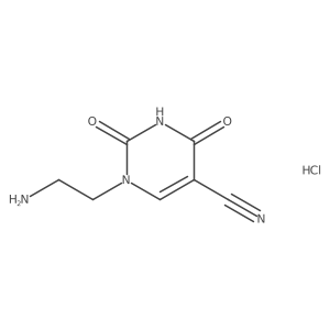 1-(2-Aminoethyl)-2,4-dioxo-1,2,3,4-tetrahydropyrimidine-5-carbonitrile hydrochloride结构式