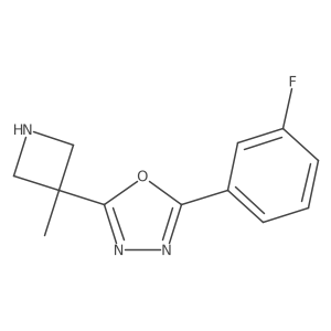 2-(3-Fluorophenyl)-5-(3-methylazetidin-3-yl)-1,3,4-oxadiazole Structure