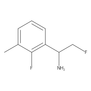 2-Fluoro-1-(2-fluoro-3-methylphenyl)ethan-1-amine结构式