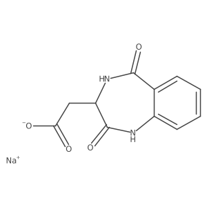 sodium 2-[(3S)-2,5-dioxo-2,3,4,5-tetrahydro-1H-1,4-benzodiazepin-3-yl]acetate结构式