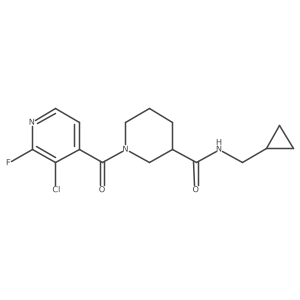 1-(3-chloro-2-fluoropyridine-4-carbonyl)-N-(cyclopropylmethyl)piperidine-3-carboxamide Structure