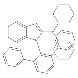 1-([1,1':3',1''-Terphenyl]-2'-yl)-2-(dicyclohexylphosphanyl)-1H-indole结构式