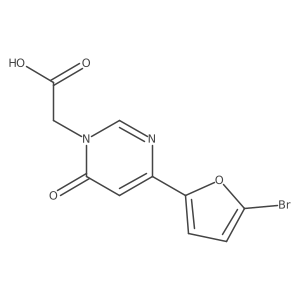 2-(4-(5-bromofuran-2-yl)-6-oxopyrimidin-1(6H)-yl)acetic acid Structure