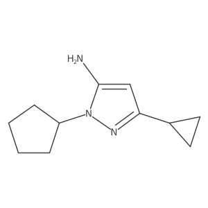 1-cyclopentyl-3-cyclopropyl-1H-pyrazol-5-amine Structure