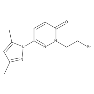 2-(2-bromoethyl)-6-(3,5-dimethyl-1H-pyrazol-1-yl)-2,3-dihydropyridazin-3-one Structure