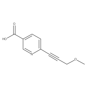 6-(3-Methoxyprop-1-yn-1-yl)pyridine-3-carboxylic acid结构式
