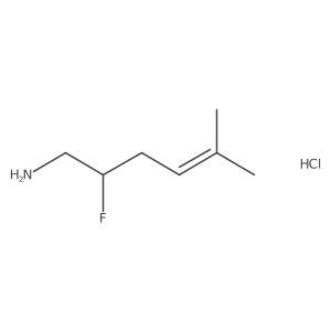 2-Fluoro-5-methylhex-4-en-1-amine hydrochloride结构式