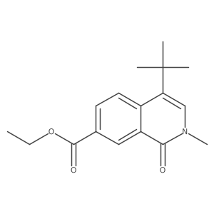 CCOC(=O)c1ccc2c(C(C)(C)C)cn(C)c(=O)c2c1结构式