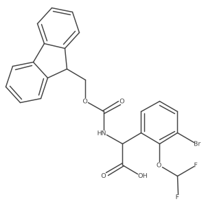 2-[3-bromo-2-(difluoromethoxy)phenyl]-2-({[(9H-fluoren-9-yl)methoxy]carbonyl}amino)acetic acid Structure