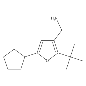 (2-Tert-butyl-5-cyclopentylfuran-3-yl)methanamine Structure