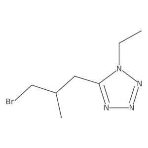 5-(3-bromo-2-methylpropyl)-1-ethyl-1H-1,2,3,4-tetrazole结构式