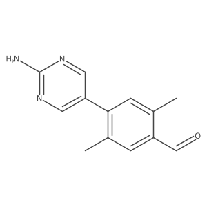 4-(2-Aminopyrimidin-5-yl)-2,5-dimethylbenzaldehyde结构式