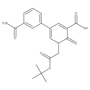 1-[2-(Tert-butoxy)-2-oxoethyl]-5-(3-carbamoylphenyl)-2-oxo-1,2-dihydropyridine-3-carboxylic acid Structure