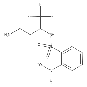 N-(4-amino-1,1,1-trifluorobutan-2-yl)-2-nitrobenzene-1-sulfonamide结构式