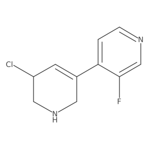 4-(5-Chloro-1,2,5,6-tetrahydropyridin-3-yl)-3-fluoropyridine结构式