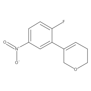5-(2-fluoro-5-nitrophenyl)-3,6-dihydro-2H-pyran结构式