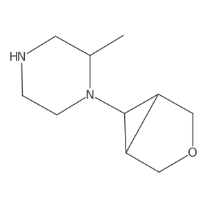 2-Methyl-1-{3-oxabicyclo[3.1.0]hexan-6-yl}piperazine结构式