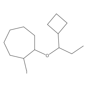 1-(1-Cyclobutylpropoxy)-2-iodocycloheptane结构式