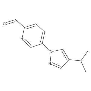 5-[4-(propan-2-yl)-1H-pyrazol-1-yl]pyridine-2-carbaldehyde Structure