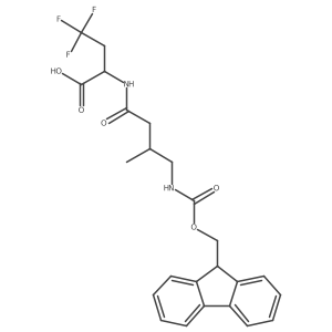 2-[4-({[(9H-fluoren-9-yl)methoxy]carbonyl}amino)-3-methylbutanamido]-4,4,4-trifluorobutanoic acid结构式