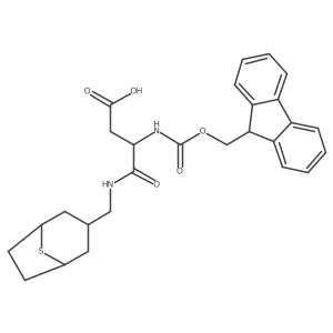 3-({[(9H-fluoren-9-yl)methoxy]carbonyl}amino)-3-[({8-thiabicyclo[3.2.1]octan-3-yl}methyl)carbamoyl]propanoic acid结构式