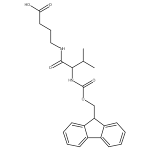 4-[2-({[(9H-fluoren-9-yl)methoxy]carbonyl}amino)-3-methylbutanamido]butanoic acid Structure