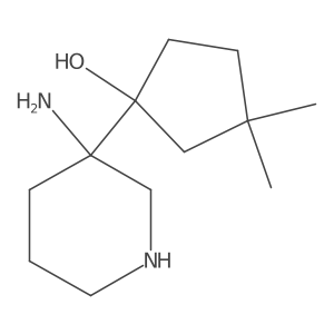 1-(3-Aminopiperidin-3-yl)-3,3-dimethylcyclopentan-1-ol结构式