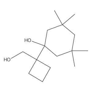 1-[1-(Hydroxymethyl)cyclobutyl]-3,3,5,5-tetramethylcyclohexan-1-ol结构式