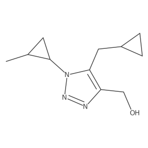 [5-(cyclopropylmethyl)-1-(2-methylcyclopropyl)-1H-1,2,3-triazol-4-yl]methanol结构式