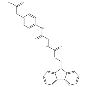 2-{4-[2-({[(9H-fluoren-9-yl)methoxy]carbonyl}amino)acetamido]phenyl}acetic acid Structure
