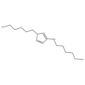 5-({1-[2-(2-hydroxyethoxy)ethyl]-1H-pyrazol-4-yl}amino)pentan-1-ol Structure