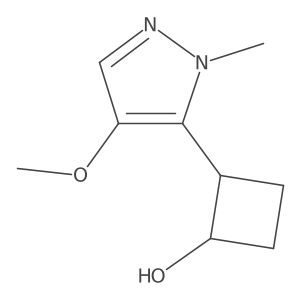 2-(4-methoxy-1-methyl-1H-pyrazol-5-yl)cyclobutan-1-ol Structure