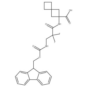 2-[3-({[(9H-fluoren-9-yl)methoxy]carbonyl}amino)-2,2-difluoropropanamido]spiro[3.3]heptane-2-carboxylic acid Structure