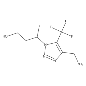3-[4-(aminomethyl)-5-(trifluoromethyl)-1H-1,2,3-triazol-1-yl]butan-1-ol Structure