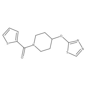 (4-((1,3,4-Thiadiazol-2-yl)oxy)piperidin-1-yl)(thiophen-2-yl)methanone结构式