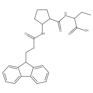 (2R)-2-{[(1RS,2SR)-2-({[(9H-fluoren-9-yl)methoxy]carbonyl}amino)cyclopentyl]formamido}butanoic acid结构式