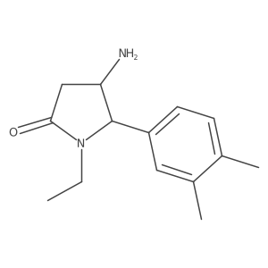 4-Amino-5-(3,4-dimethylphenyl)-1-ethylpyrrolidin-2-one Structure