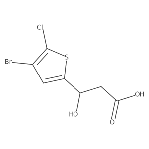 (3S)-3-(4-bromo-5-chlorothiophen-2-yl)-3-hydroxypropanoic acid Structure