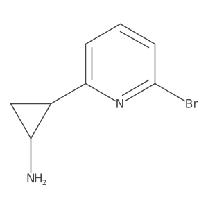 rac-(1R,2R)-2-(6-bromopyridin-2-yl)cyclopropan-1-amine结构式