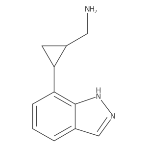 rac-[(1R,2R)-2-(1H-indazol-7-yl)cyclopropyl]methanamine结构式