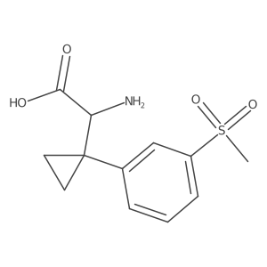 2-Amino-2-[1-(3-methanesulfonylphenyl)cyclopropyl]acetic acid结构式