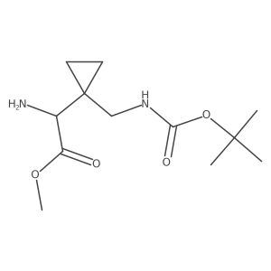 Methyl 2-amino-2-[1-({[(tert-butoxy)carbonyl]amino}methyl)cyclopropyl]acetate结构式