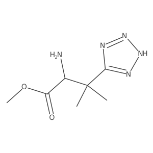 methyl 2-amino-3-methyl-3-(1H-1,2,3,4-tetrazol-5-yl)butanoate结构式