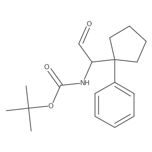 tert-butyl N-[2-oxo-1-(1-phenylcyclopentyl)ethyl]carbamate Structure