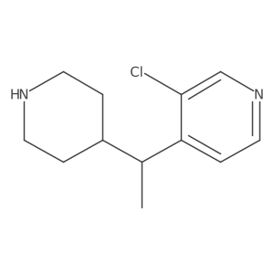 3-Chloro-4-[1-(piperidin-4-yl)ethyl]pyridine结构式