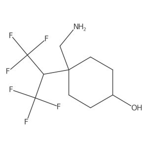 4-(Aminomethyl)-4-(1,1,1,3,3,3-hexafluoropropan-2-yl)cyclohexan-1-ol结构式