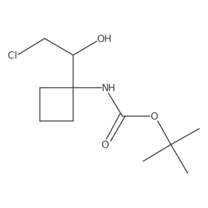 tert-butyl N-[1-(2-chloro-1-hydroxyethyl)cyclobutyl]carbamate Structure